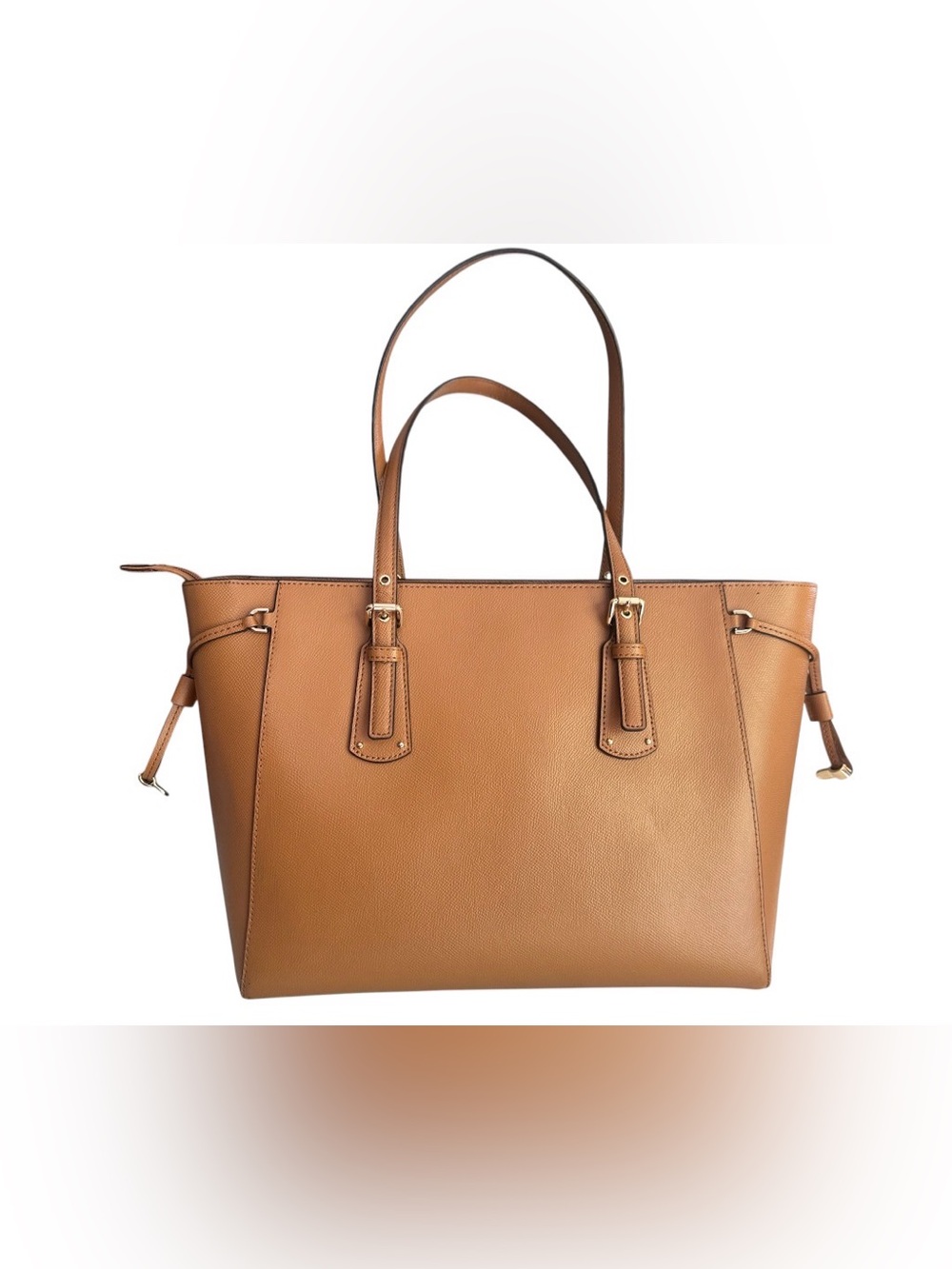 Michael Kors Brown Saffiano Leather Tote with Gold Hardware - Picture 8 of 10